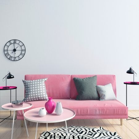 Pink and Gray Living Room Ideas