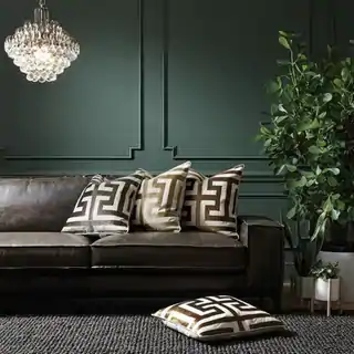 Warm Up a Black Couch with a Metallic